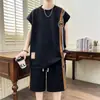 2025 Verano Transfronterizo Europeo y Americano Amazon Aliexpress Traje Jacquard de Manga Corta para Hombre Pantalones Cortos Sueltos Casuales de Manga Corta