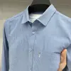 Camisa de Bolsillo TikTok para Hombre de Manga Larga 2024 Nueva Primavera y Otoño Casual de Negocios para Hombres de Mediana Edad y Jóvenes Camisa de Rayas Verticales
