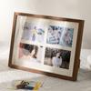 Moldura de madeira tridimensional oca moldura de foto conjugada tripla fase foto vestido de noiva crescimento infantil campus memorial quadro parede