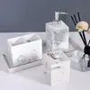 Suministros de Hotel Baño Juego de Tocador de Cuatro Piezas Modelo Transfronterizo de Resina Set de Baño para Habitación Kit de Suministros de Baño