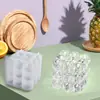 DIY Cubo Mágico Quadrado e Redondo Vela Decoração Cristal Resina Silicone Molde Atacado em Estoque Papoula