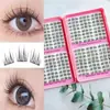 Pestañas postizas populares transfronterizas, comercio exterior, juego de pegamento de girasol sin tallo de doble punta, pestañas de aspecto natural, suaves y flexibles, agrandan los ojos