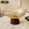 Prato de Frutas de Renda Estilo Vintage para Uso Doméstico, Modelo Novo para Mesa de Centro da Sala de Estar, Bandeja Expositora de Doces e Nozes, Prato de Frutas Espessado, Bandeja de Lanches