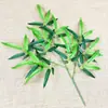 Hojas de bambú artificiales nuevas, ramas de bambú falsas, hojas de bambú pegadas, hojas de bambú artificiales verdes, decoraciones de bambú para paisajismo al por mayor