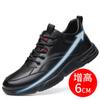 Zapatos de Viaje para Hombre Otoño e Invierno 2020 Cuero de Vacuno Interior con Forro Polar que Aumentan la Altura Zapatillas Negras de Suela Gruesa Zapatos Deportivos Casuales para Hombre
