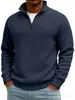 Amazon transfronterizo nuevo otoño e invierno europeo y americano comercio exterior independiente sudadera con cremallera cuello alto manga larga para hombre pullover