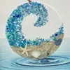 Atrapasol de Vidrio Marino Pareja de Playa Acrílico Transparente Atrapasol Artesanías Conmemorativas Colgante