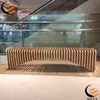 Bancos Públicos Criativos para Lazer, Assentos Laminados de Madeira Maciça, Madeira Anti-Corrosão para Exterior, Belos Assentos de Madeira, Bancos Longos para Shopping