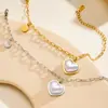 Tornozeleira Simples de Coração Dourado em Aço Inoxidável 304 para Mulheres, Estilo Curto Pequeno e Delicado com Design Liso em Forma de Coração, Versátil