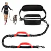 Novo conjunto de bolsa de cintura esportiva para corrida de animais de estimação transfronteiriça, coleira retrátil refletiva para passeios de cachorro ao ar livre, em estoque para atacado