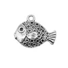16x20mm 2.7g Plata Antigua Accesorios de Joyería de Exportación al por Mayor Animal Marino Pez Tropical Colgante