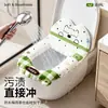 Cojín para asiento de inodoro con fragancia, apto para todas las estaciones, lavable, impermeable, engrosado, tipo adhesivo, funda de asiento de inodoro para el hogar