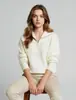 Chaqueta Suéter de Estilo Nuevo Suelta con Solapa Grande de Cachemir 100% para Mujer Otoño e Invierno Estilo Coreano Cálida y a la Moda