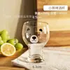 Copo de Leite de Vidro de Celebridade da Internet com Aparência Sofisticada Feminino Fofo Urso Suco Bebida Fria Copo de Beber Casa Copo de Cerveja