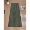 Pantalones Casuales de Trabajo para Hombre con Corte Diagonal de Remache, Pantalones Casuales Rectos Retro Americano, Pantalones de Pierna Ancha Cleanfit Frescos y Elegantes