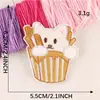 Etiqueta Bordada Original Lixin Gato de Dibujos Animados Anime Parche Autoadhesivo Accesorios para Ropa DIY Bordado para Diario Pegar Bordado