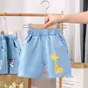 Shorts Jeans Infantil de Verão Novo Estilo com Estampa de Desenho para Meninos e Meninas, Estilo Coreano Casual e Versátil Shorts de Moda para Bebês