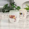Taza de Café Exquisita de Porcelana Hueso para Pareja, Taza de Té de la Tarde, Regalo de Cumpleaños para Amigo, Regalo de Inauguración de Casa, Boda, Taza