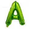 Banner de Decoración para Fiesta de Cumpleaños de 16 Pulgadas Versión EE. UU. Verde Claro Verde Fruta 26 Letras A-Z Números 0-9 Globos de Papel de Aluminio