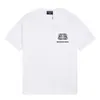 Camiseta de Verano Cruzada Bale25Ss Nuevo Estilo 260g Algodón Peinado Puro Hilo Doble Logo Impreso Lujo Accesible para Hombre y Mujer Manga Corta
