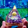 Bola de Cristal 73 Estilos Pirámide Bola de Cristal Transfronteriza Pirámide de Piedra Triturada Artesanías para el Hogar Adornos de Resina