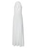 Ropa de Mujer Europea y Americana 2025 Verano Nueva Moda Sexy Espalda Descubierta Profundo V con Cordones Vestido de Cintura Plisada Trendy al Mayoreo
