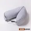 Almohada U con Capucha y Partículas de Espuma, Almohada Cervical de Buena Calidad, Almohada de Partículas Rayada, Almohada Cervical para Coche, Se Puede Guardar para Soporte Cervical