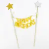 Decoraciones para pastel de niños tarjeta adornos tarjeta bebé niño coche enchufe de coche avión coche deportivo bandera
