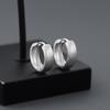 Pendientes chapados en plata 925 para hombre, de moda, sencillos, con nicho, anillo liso, para niños, pendientes para hombre, pendientes de plata, pendientes para el cuidado de los oídos de hombre.