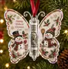 Porta efectivo de Mariposa Navideña Acrílica Regalo en Efectivo Navideño Adorno de Mariposa F