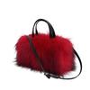 Nova mulher pelúcia tote bolsa imitação raccoon pele europeia e americana crossbody bolsa travesseiro doce cool estilo y2k