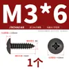 Tornillos Autorroscantes de Cabeza Plana Grande en Forma de Cruz de Acero Inoxidable 304 Estándar Nacional Cabeza de Hongo Zincado Negro M3M4M5Mm6Mm
