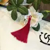 Directo de fábrica 8CM borla corta y gruesa con púas colgante antiguo Hanfu marcapáginas estilo chino anillo de tracción accesorios de borla
