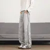Nuevos pantalones casuales holgados para hombre 2025, pantalones versátiles de moda estilo coreano, pantalones de verano finos, fluidos, de pierna ancha, hasta el suelo