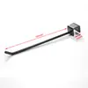 Soporte de Tubo Cuadrado para Estante Soporte Izquierdo y Derecho Accesorios Columna Aa Blanco y Negro con Clavo Tubo Transversal Soporte de Tubo Cuadrado Brazo de Arrastre