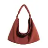 Bolsa Tote Grande Capacidade Estilo Preguiçoso Feminina Verão 2026 Estilo Coreano Artístico Nylon Casual para o Trabalho Ombro Único Bolsa de Axila