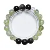 [Qinglan de Verão] Pulseira de Cristal de Prehnita Natural Feminina Mais Fácil de Combinar Obsidiana Prateada Pulseira de Clareamento da Moda Atacado