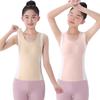 Colete Térmico Feminino com Protetor de Peito e Barriga para Outono e Inverno, Adequado para a Fase de Desenvolvimento Infantil
