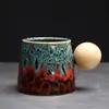 Juego de Taza y Platillo para Café Horneado a Horno, Taza de Cerámica de Alto Valor para Latte, Taza Retro de Gres para Arte Latte, Taza de Agua, Taza para el Té de la Tarde