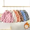 Chaqueta de Felpa para Niños, Nuevo Cárdigan Grueso con Cremallera para Otoño e Invierno, Ropa Exterior Unisex de Longitud Media para Bebés y Niños