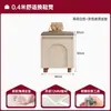 Banqueta para cambiar zapatos con zapatero y asiento, Zapatero integrado para entrada, Banqueta para entrada de pasillo estilo crema