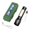 Linterna LED Mini Zoom de Largo Alcance con Luz Fuerte, Recargable, Portátil, Adecuada para el Hogar, Camping al Aire Libre y Alumbrado de Montañismo