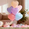 Conjunto de Balões de Coração Macaron, Adereços e Decorações para Atmosfera de Festa de Aniversário, Colunas de Balões Coloridas em Formato de Coração