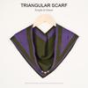 Otoño e Invierno Hebilla Magnética Borde de Color Tejido Triangular de Doble Cara Toalla Pequeña Dorada para Mujer Protección para el Cuello de Alta Calidad Chal para el Cuello