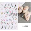 Cross-border New Nail Art Stickers ins francês Golden Thin Flash Line Leopard Wavy 3D adesivo adesivo Nail Stickers atacado