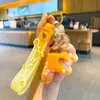 Chaveiro de Letra Criativo Preenchido com Óleo Moda Feminina Colorido Pingente de Bola Flutuante Anel de Chaveiro para Bolsa de Casal
