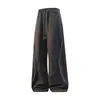 Pantalones deportivos casuales de estilo americano de calle para hombre, corte holgado, pantalones rectos de pierna ancha con caída, pantalones largos de moda y versátiles, directo del fabricante
