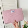 Inventario Mayorista de Comercio Exterior ¡Último Pedido! ¡Compra Grupal en Vivo! Bolsa de Cosméticos Rosa Claro con Textura de Waffle para Guardar y Organizar