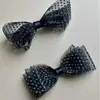 Flor de zapato Mona Plana Malla Extra Grande Diadema Pinza para el pelo Pinza de resorte drapeada Pinza de lazo Estilo de princesa Listo para enviar
