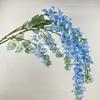 Flor artificial 6 tenedores wisteria flor de frijol flor de boda auditorio techo fondo flor decorativa flor colgante fábrica venta al por mayor